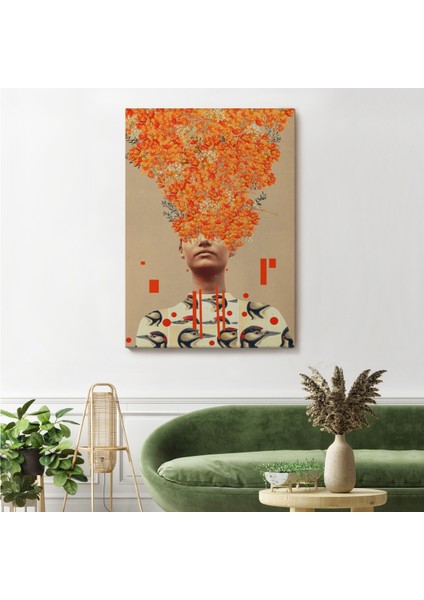 Gerçeküstü Kadın Kanvas Duvar Sanatı, Portakal Çiçekleri Kanvas TABLO-5232 fiyatları