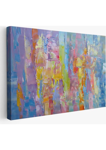 Yüksel Dokulu Soyut Yağlıboya Görünüm Dekoratif Kanvas Duvar TABLOSU-3570