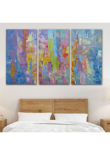 Yüksel Dokulu Soyut Yağlıboya Görünüm Dekoratif Kanvas Duvar TABLOSU-3570 modelleri