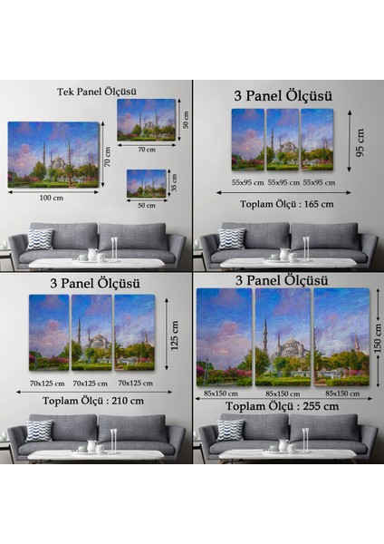 Sultan Ahmet Camii Yağlıboya Görünüm Kanvas Duvar TABLOSU-3692 fırsatları