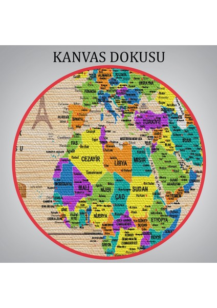 Ahşap Görünümlü Türkçe Dünya Haritası Sembollü Eğitici Dekoratif Kanvas Tablo 2903 indirimleri
