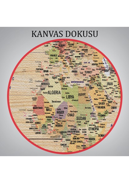 Ahşap Görünümlü Dünya Haritası Ayrıntılı ve Dekoratif Kanvas Tablo 1803 indirimleri