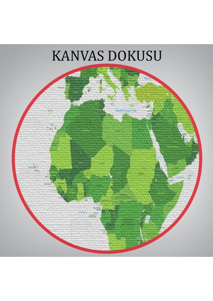 Dünya Haritası Dekoratif Kanvas Tablo 1057 indirimleri