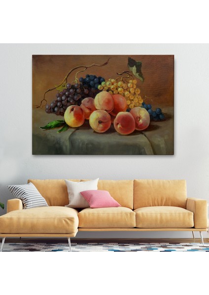 Masa Üstündaki Meyveler Yağlı Boya Görünümlü TABLO-1233 fiyatları