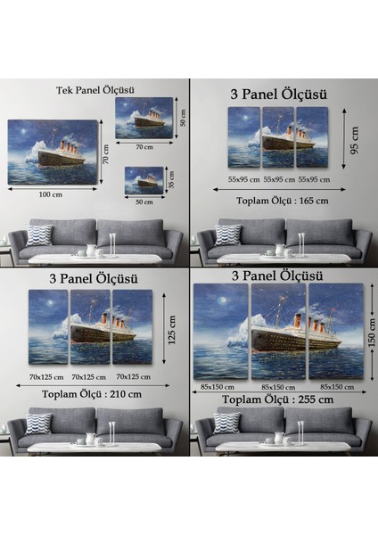 Titanik Gece Manzarası Duvar TABLOSU-1238 fırsatları