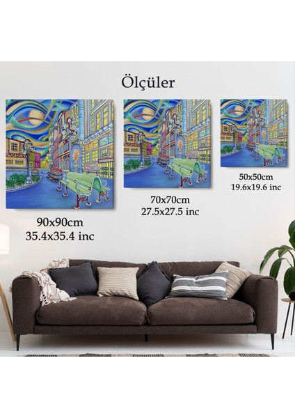 Seattle Şehir Merkezi öncü Meydanı Kanvas TABLO-5899