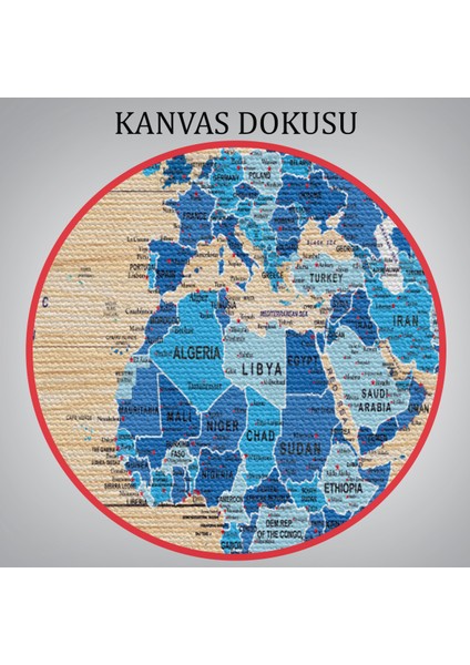 Ahşap Görünümlü Dünya Haritası Ayrıntılı ve Dekoratif Kanvas Tablo 1788 indirimleri