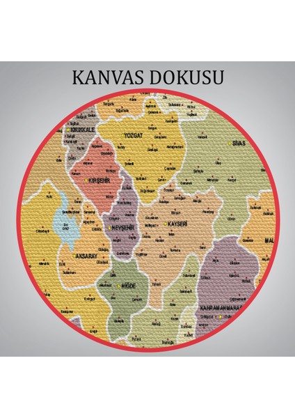 Türkiye Haritası Kanvas Tablo Il ve Ilçeli Ayrıntılı Eğitici Komşulu Tablo 3014 indirimleri