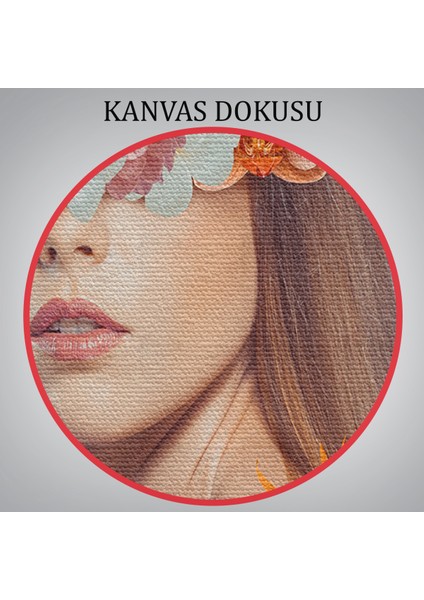 Çiçekler Içindeki Güzel Kadın Portresi Kanvas TABLO-5023