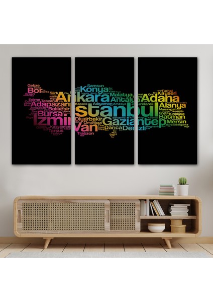 Iller Isimli Siyah Zeminli Dekoratif Kanvas Tablo 1016 modelleri