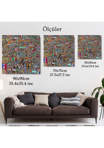 Reddit R/place Kanvas Tablo, Elraenn Twitch Kanvas Tablo, Reddit Savunma Hattı Kanvas TABLO-5173 fırsatları