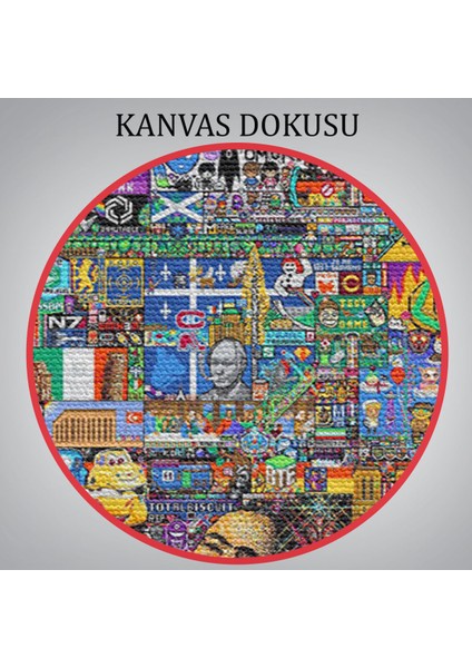 Reddit R/place Kanvas Tablo, Elraenn Twitch Kanvas Tablo, Reddit Savunma Hattı Kanvas TABLO-5173 indirimleri