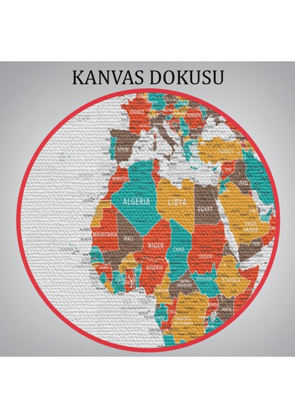 Dünya Haritası Dekoratif Kanvas Tablo 1110 indirimleri