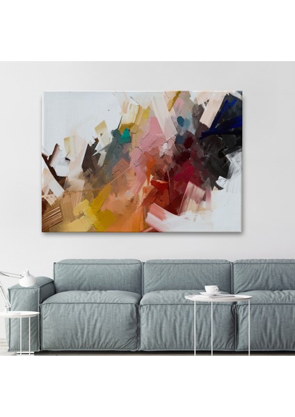 Fırça Darbeli Soyut Modern Sanat Yağlıboya Görünüm TABLO-3651 fiyatları
