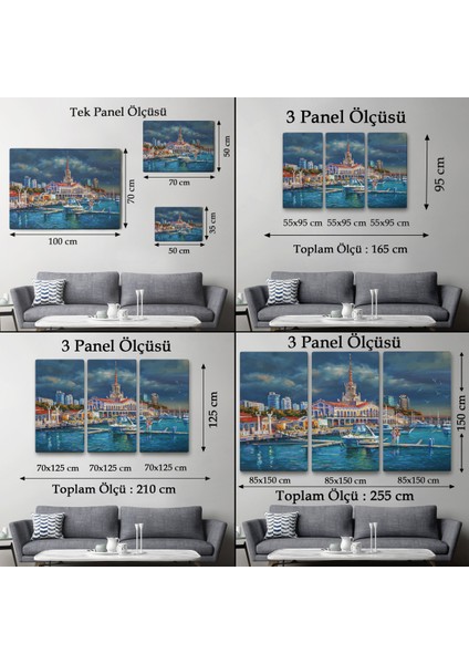 Soçhi Limanı Rusya Yağlıboya Görünüm Dekoratif Kanvas Duvar TABLOSU-3604 fırsatları