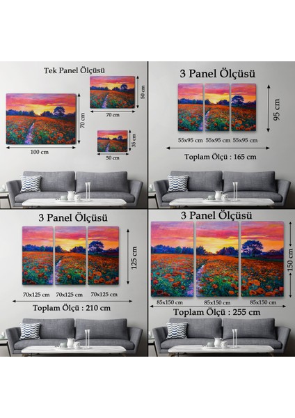 Haşhaş Tarlasının Yağlı Boya TABLOSU-1211 fırsatları