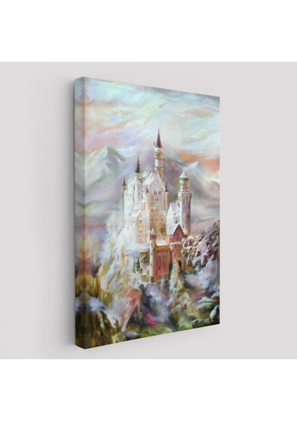 Dağların Arasındaki Şato Kanvas TABLO-5976