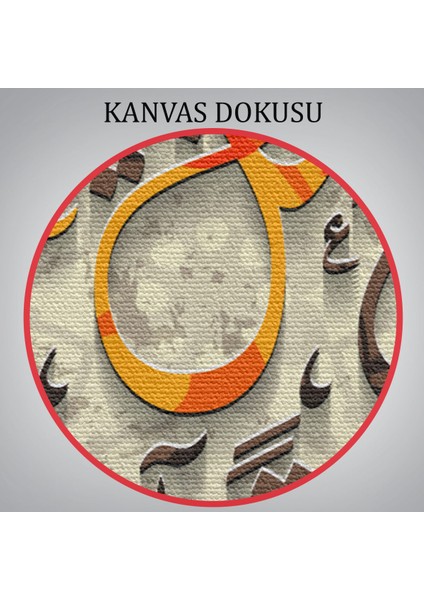 Allah Aranıza Sevgi ve Merhamet Yerleştirdi Yazılı Dekortif Duvar Kanvas TABLO-3273