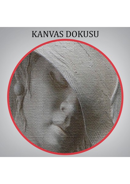 Kabartma Görünümlü Şapkalı Kadın Kanvas Duvar Tablosu -3424 indirimleri