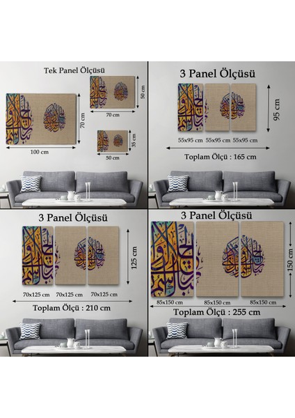 Büyüklük ve Ikram Sahibi Rabbinin Adı Ne Yücedir (Ayet) Yazılı Dekoratif TABLO-3357 fırsatları