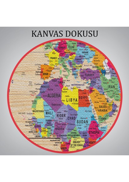 Ahşap Görünümlü Dünya Haritası Ayrıntılı ve Dekoratif Kanvas Tablo 1790 indirimleri