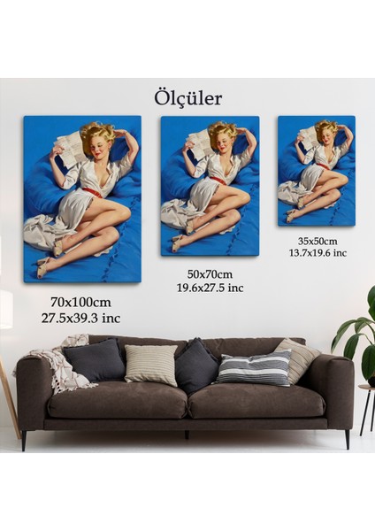 Gil Elvgren Pin-Up Aşk Mektubu Duvar TABLOSU-6449
