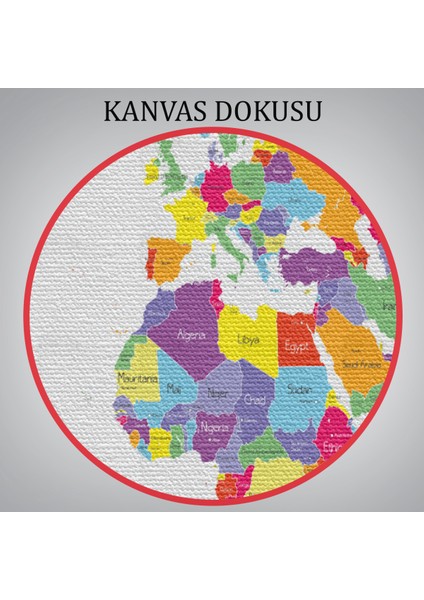 Dünya Haritası Dekoratif Kanvas Tablo 1055 indirimleri