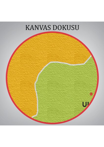 Bartın Ili ve Ilçeler Haritası Dekoratif Kanvas Tablo 1282