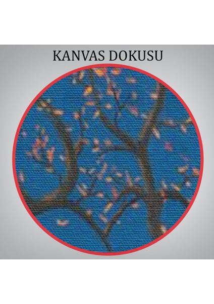 Gece Ay Işığındaki Aşk Ağacı Dekoratif Duvar TABLOSU-6197