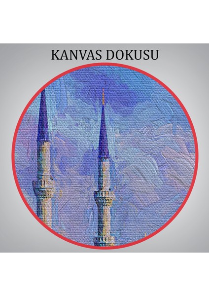 Sultan Ahmet Camii Yağlıboya Görünüm Kanvas Duvar TABLOSU-3691