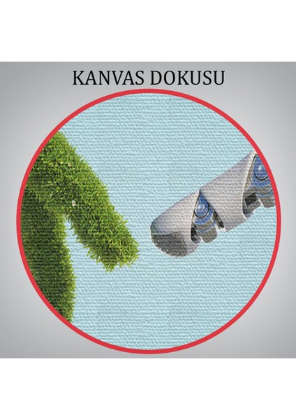 Doğa ve Teknoloji Soyut Dekoratif Kanvas Duvar TABLOSU-3588