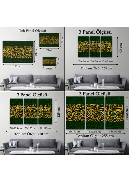 Size Içinizden Şerefli Bir Elçi Geldi, Tevbe Suresi 128. Ayet Yazılı Kanvas TABLO-3369 fırsatları