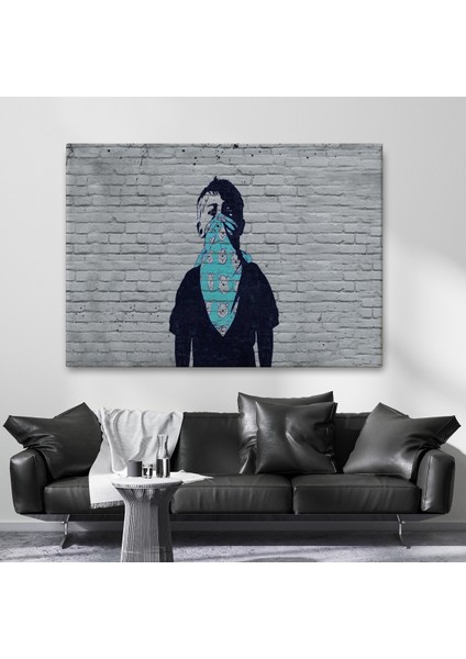 Bansky Anarşist Çocuk Kanvas TABLOSU-5025 fiyatları