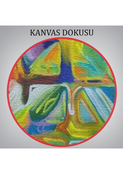 Renkli Buz Cam Kanvas TABLO-5897