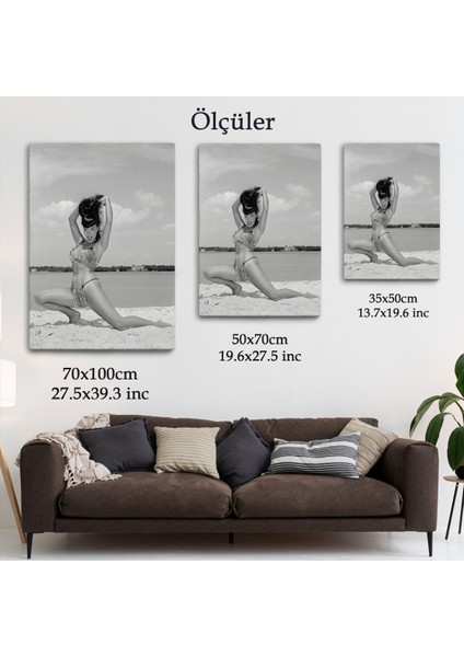 Leopar Bikinili Bettie Page Duvar TABLOSU-6053 fırsatları