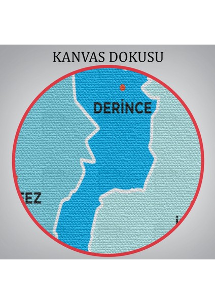 Kocaeli Ili ve Ilçeler Haritası Dekoratif Kanvas Tablo 1402 indirimleri