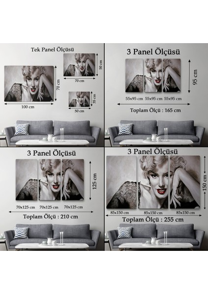 Marilyn Monroe Dekoratif Duvar TABLOSU-6610 fırsatları
