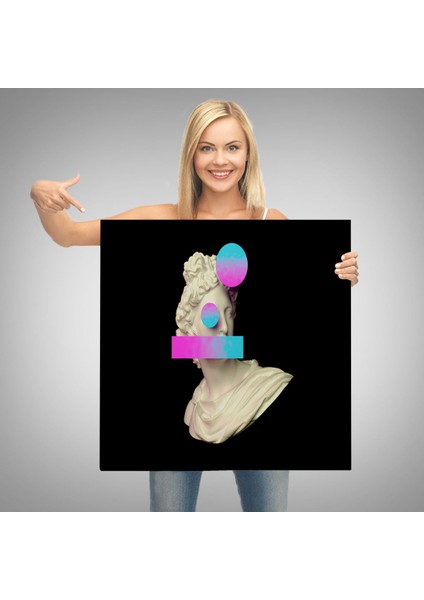 Vaporwave Tarzı Çağdaş Sanat Kanvas TABLO-5100 modelleri