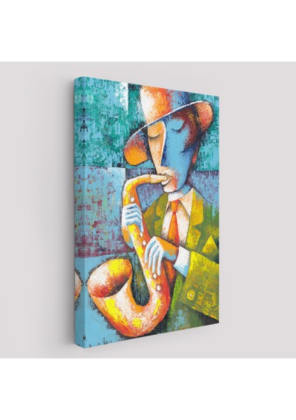 Saksafon Çalan Adam Kanvas TABLO-6461