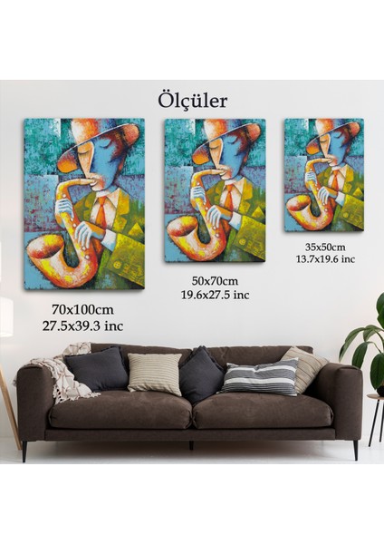 Saksafon Çalan Adam Kanvas TABLO-6461