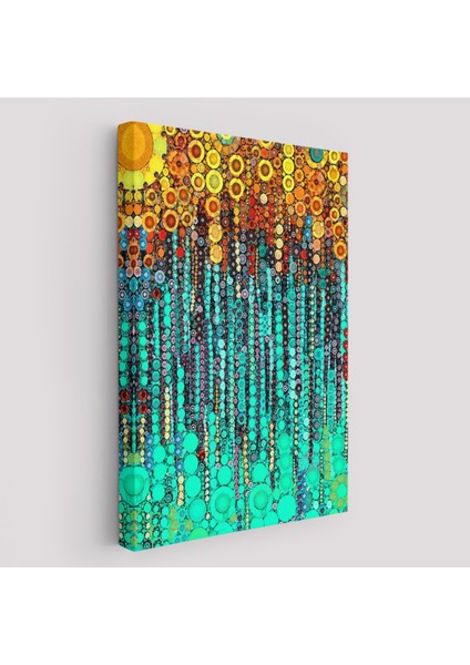 Renkli Sarmaşık Duvar TABLOSU-6101