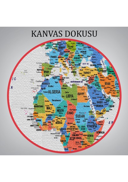 Dünya Haritası Dekoratif Kanvas Tablo Son Derece Detaylı ve Eğitici 1601 indirimleri