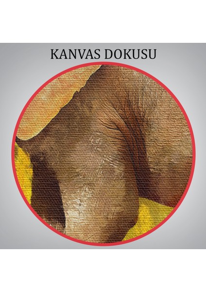 Modern Sanat Tarzı Yürüyen Fil Yağlıboya Görünüm Kanvas Duvar TABLOSU-3688 indirimleri