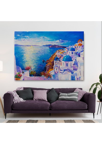 Mikanos Yunanistan Yağlıboya Görünüm Dekoratif TABLO-3572 fiyatları