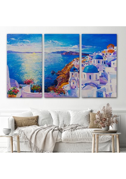 Mikanos Yunanistan Yağlıboya Görünüm Dekoratif TABLO-3572 modelleri