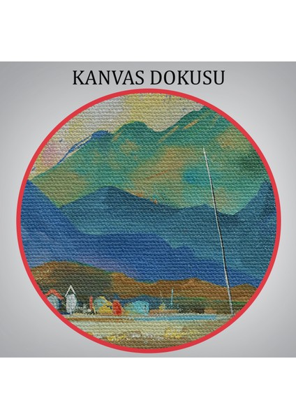 Kazakistan Da Bir Göçebe Çadırı Yağlıboya Görünüm Dekoratif Kanvas Duvar TABLOSU-3601 indirimleri