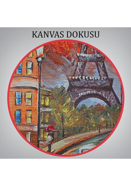 Eyfel Kulesi Manzaralı Yağlıboya Görünüm Dekoratif Kanvas Duvar TABLOSU-3726 indirimleri