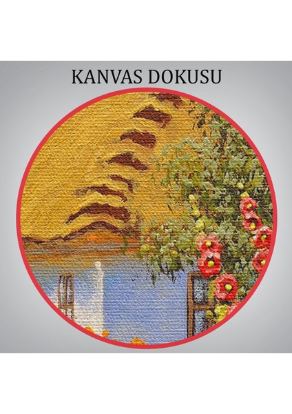 Köy Evi Manzarası Yağlıboya Görünüm Dekoratif Kanvas Duvar TABLOSU-3654 indirimleri