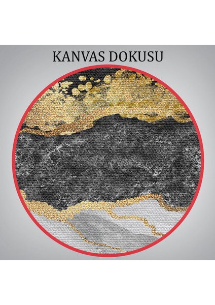 Mermer Desenli ve Altun Tozu Detaylı Soyut Modern Kanvas TABLO-5054 indirimleri