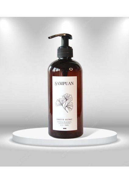 Amber Kahverengi Pompalı Şampuan Şişesi 500 ml Banyo Mutfak Tezgah Düzenleyici Organizer Şişe